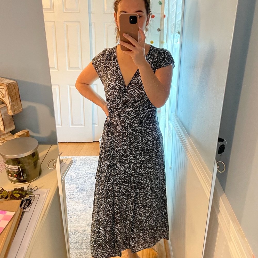 H&M floral wrap dress